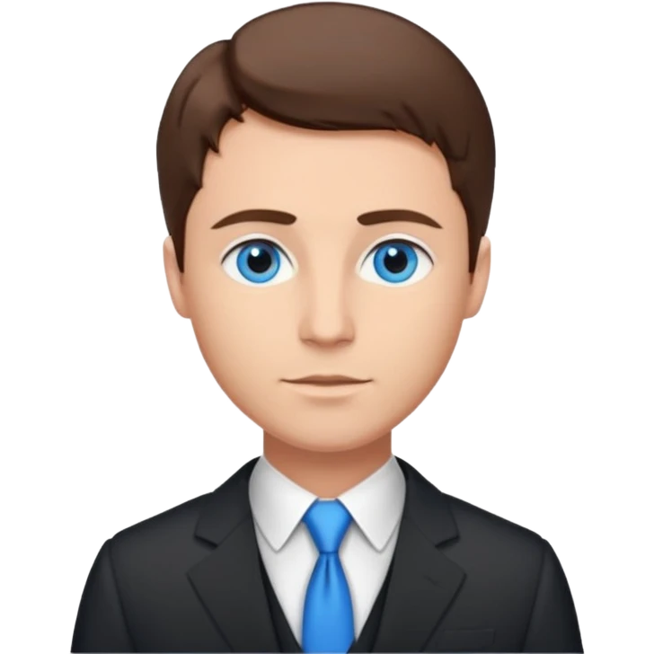 Man lawyer with blue eyes and short brown hair  emoji