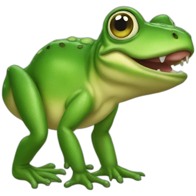 Pepo frog dinosaur emoji