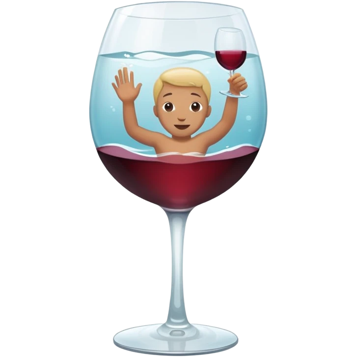 swimming in wine glass emoji