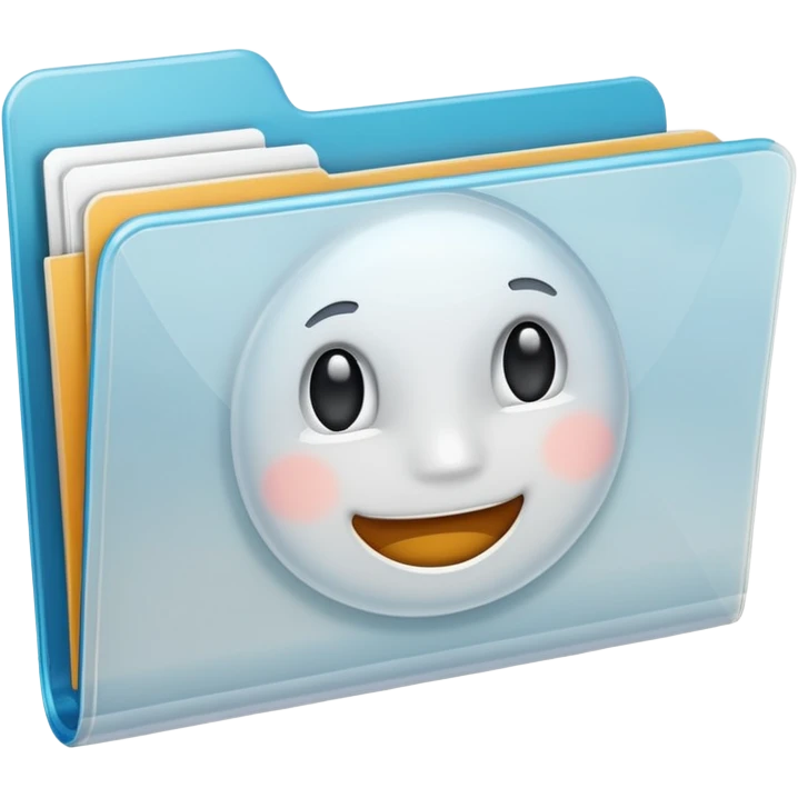 FAFSA plastic transparent white translucent folder emoji