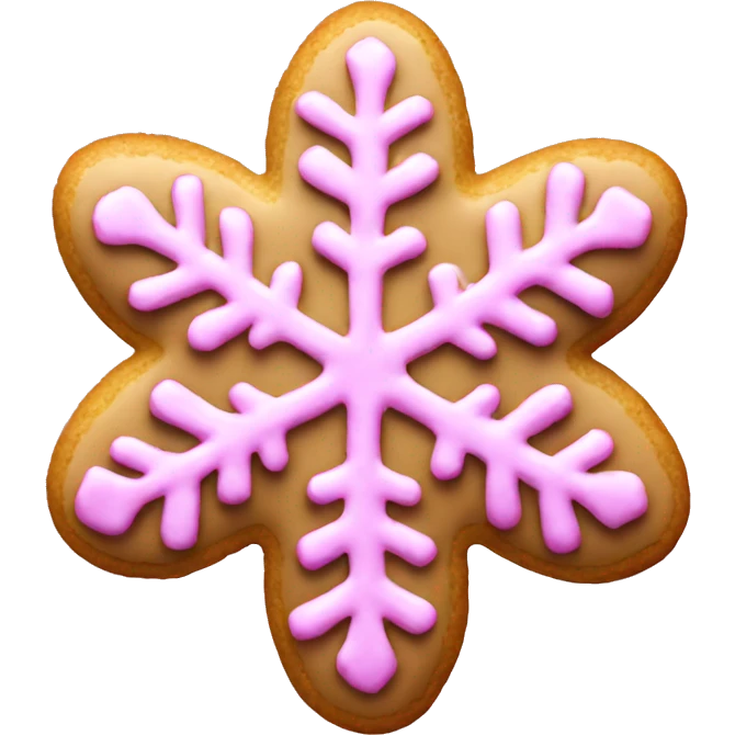pink snowflake cookie  emoji