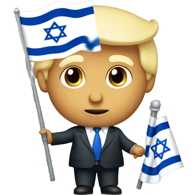 Donald Trump with Israel flag emoji