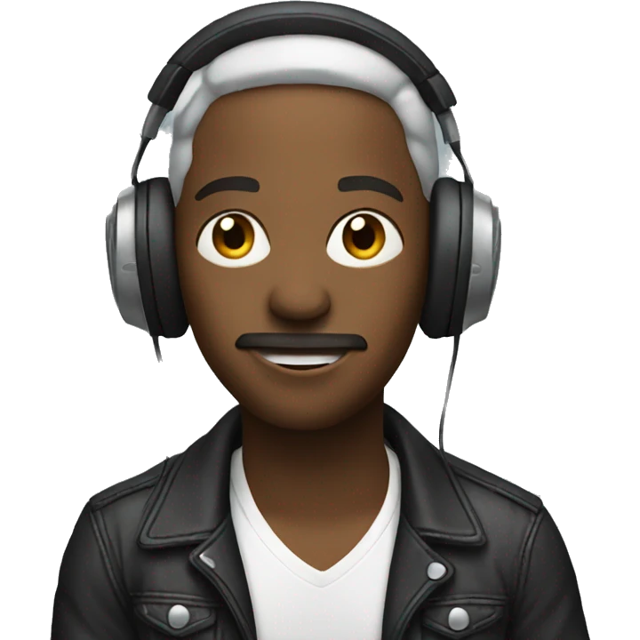 Singer with headphones  emoji