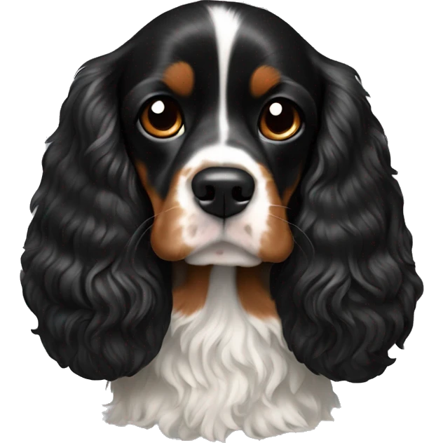 Cocker/cavalier spaniel black emoji