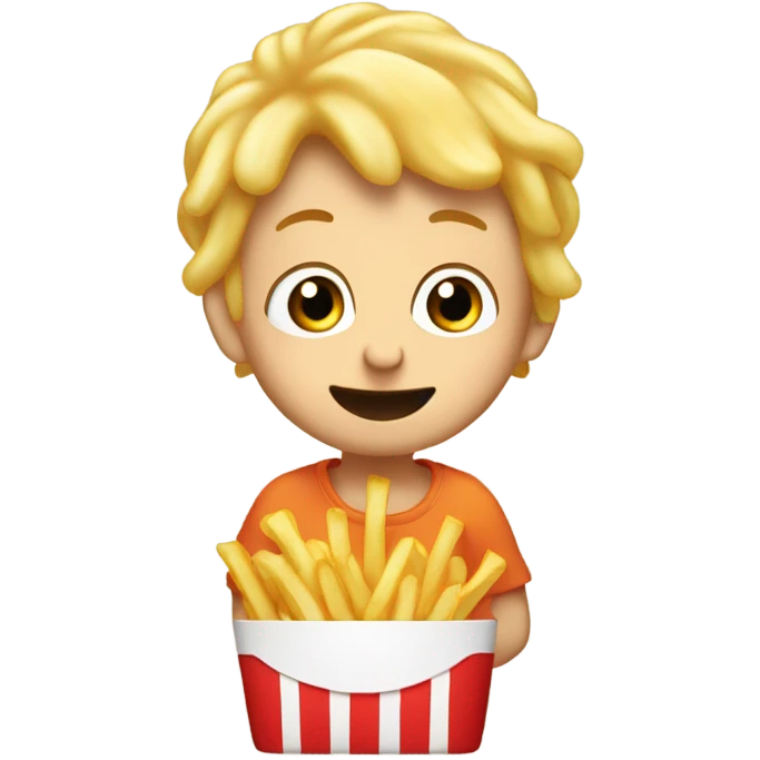 Mikey baby eating French fries  emoji