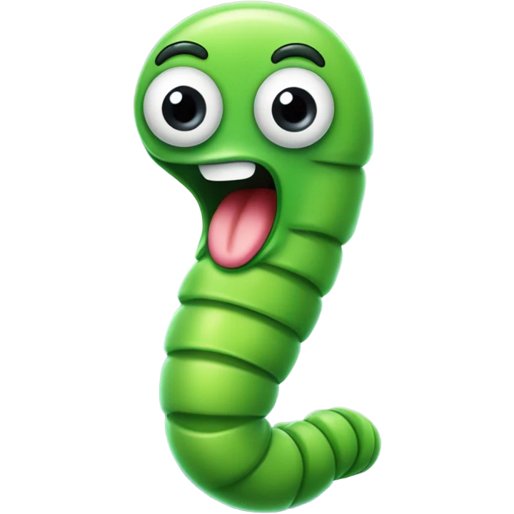 beanos the worm character   emoji