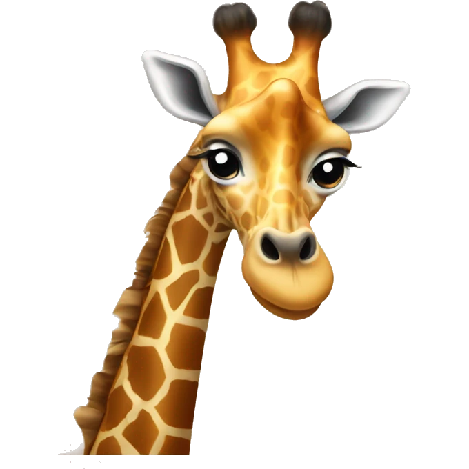 giraffe with a bow emoji