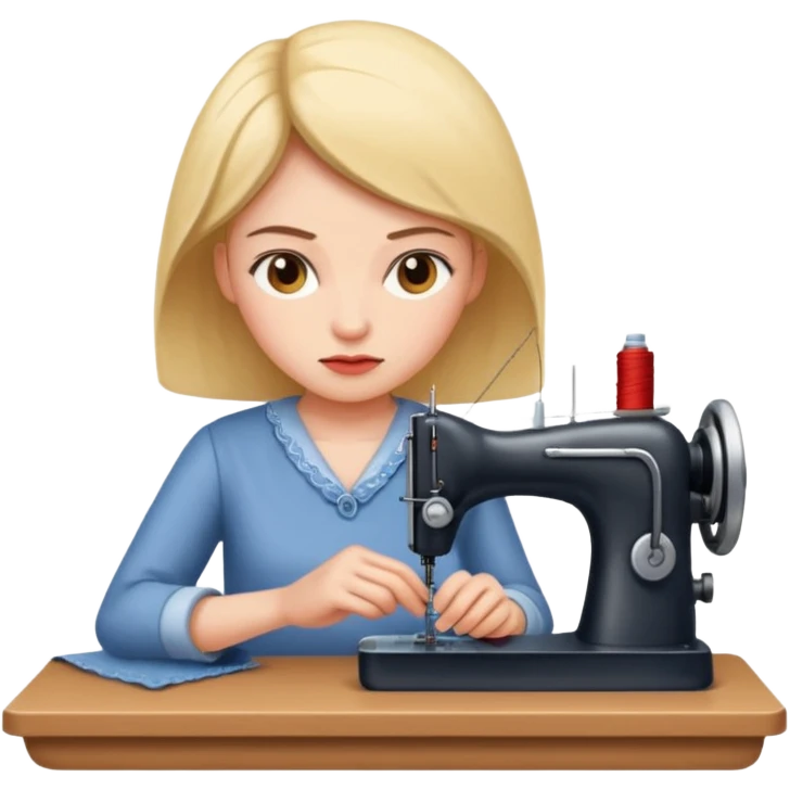 زنی که در حال خیاطی است emoji