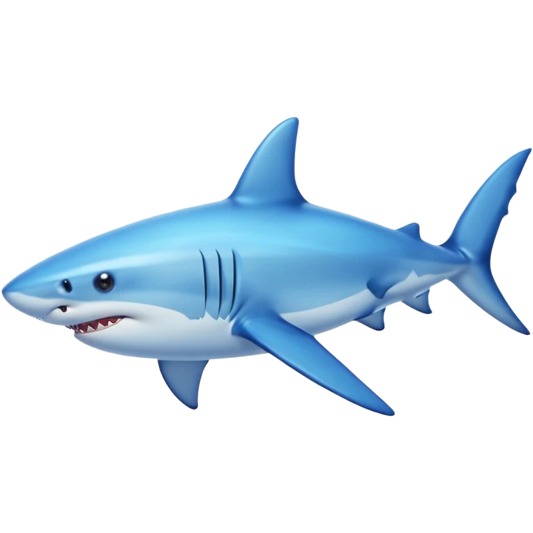 Shark attack blue emoji