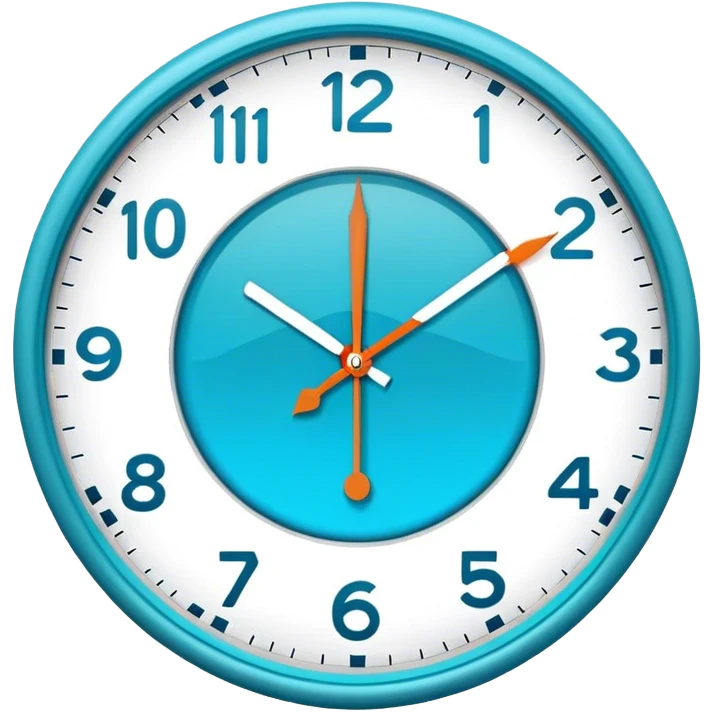 aqua blue clock emoji