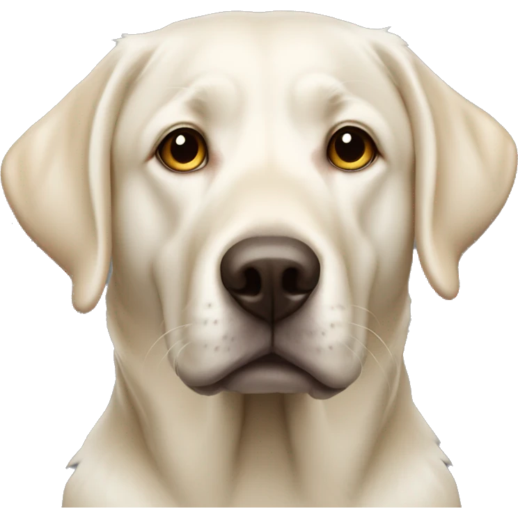 White lab with tan nose and ears emoji
