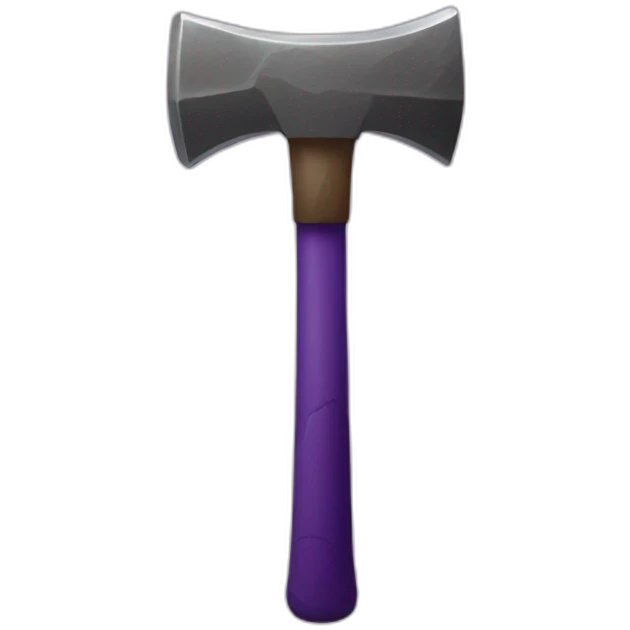 ancient hammer with dark purple shadow surrounding it emoji