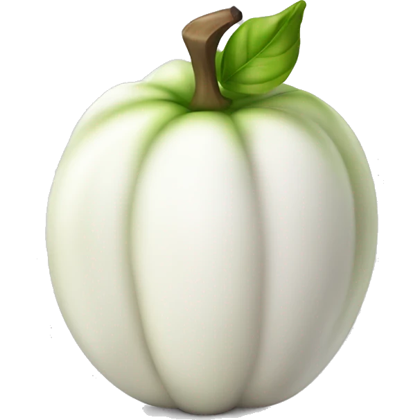Apple style Eggplant vegetable  color of white skin emoji