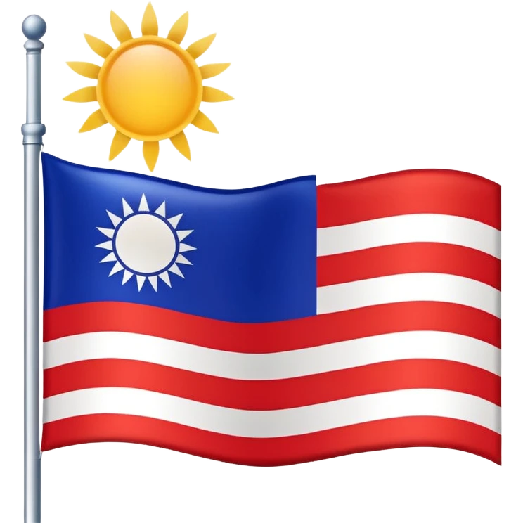 Flag of Taiwan but in USA style and with gravity emoji