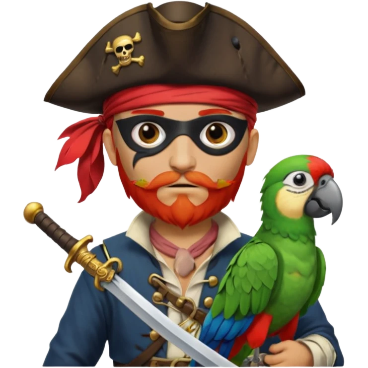 pirate and parrot emoji