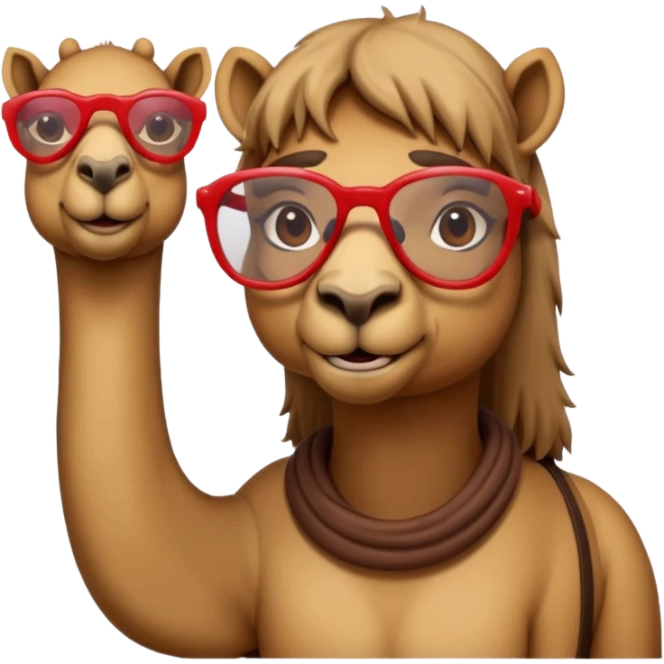 camel with red glasses emoji