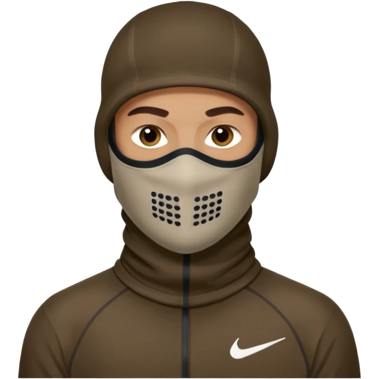 Hombre con pasamontañas nike emoji