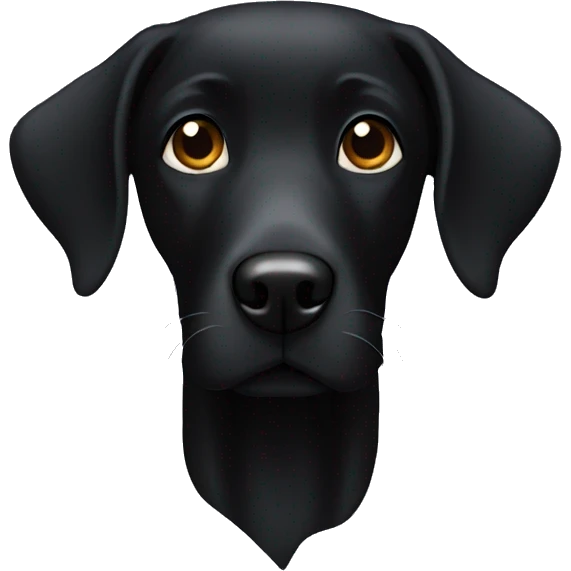Black lab with dark eyes emoji