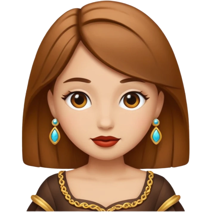 very fancy girl brown emoji