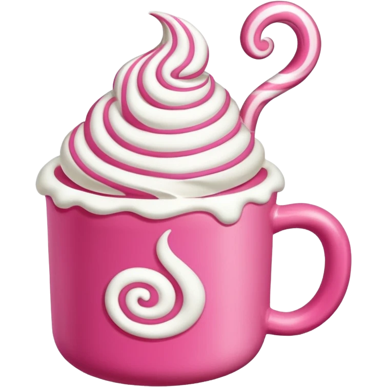 Cioccolata calda rosa aesthetic senza faccia emoji