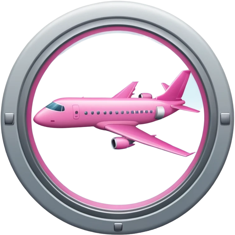 Pink airplane window emoji