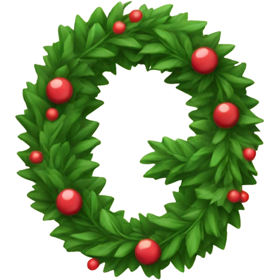 Letter G from Christmas wreath emoji