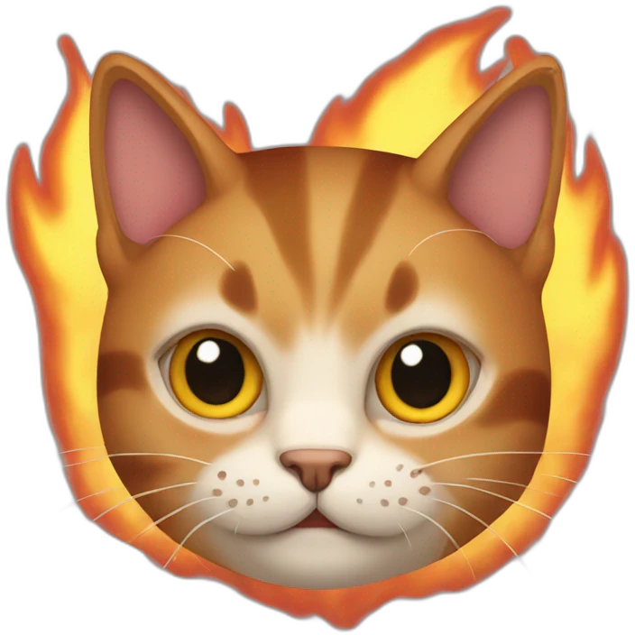 Cat fire emoji