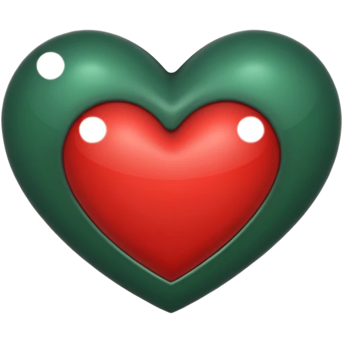 Ein Dunkelgrün Herz emoji