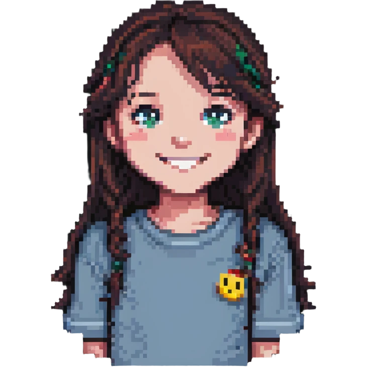 girl with smile emoji
