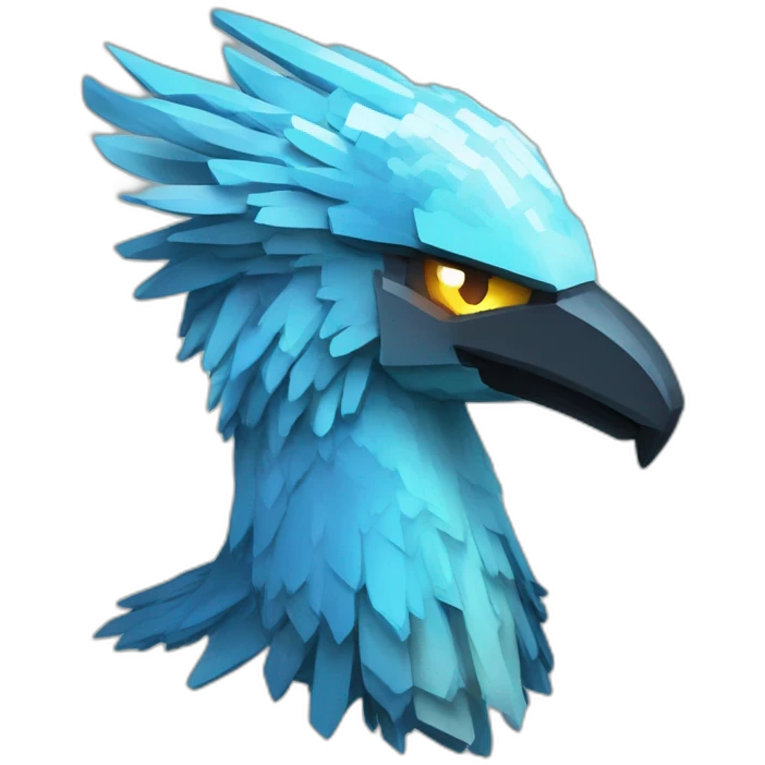Minecraft Articuno Cyberpunk Head emoji