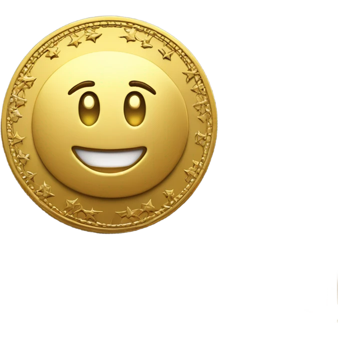 gold coin and TV screen emoji