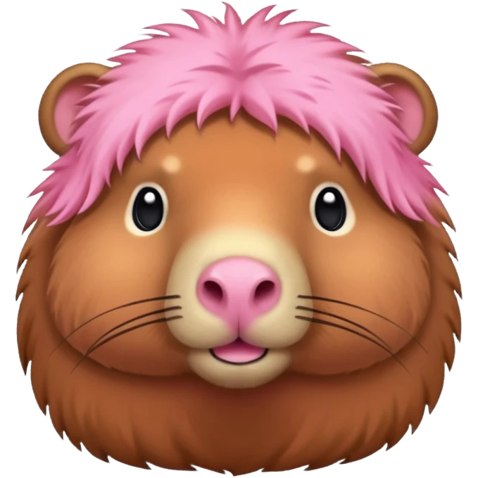 Pink capybara emoji