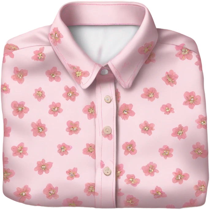 Oversized shirt cropped with flowers pink and white emoji