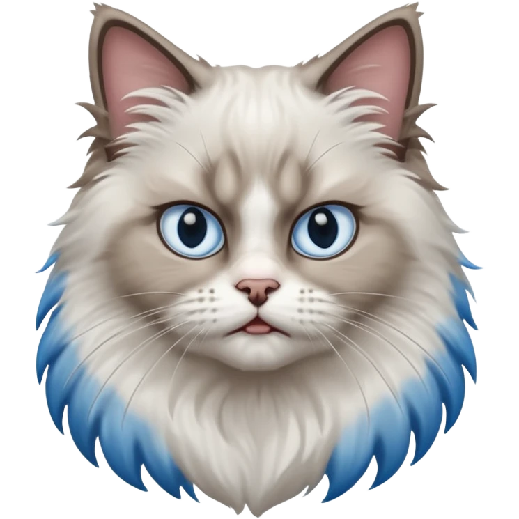 angry Ragdoll cat emoji