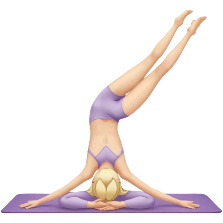 Nude woman, thin, long hair blonde, C Cup, Dhanurasana emoji