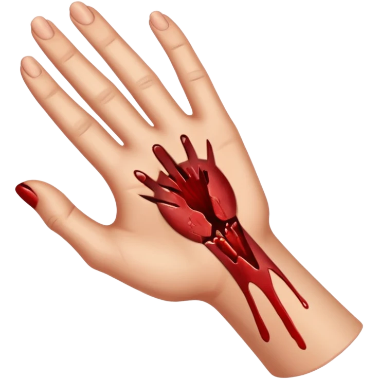 Cuting hand emoji