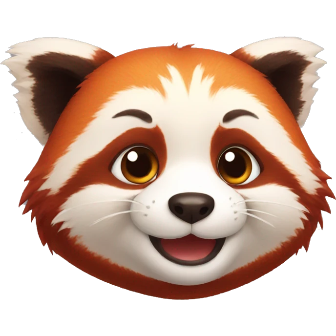 red panda cute face emoji