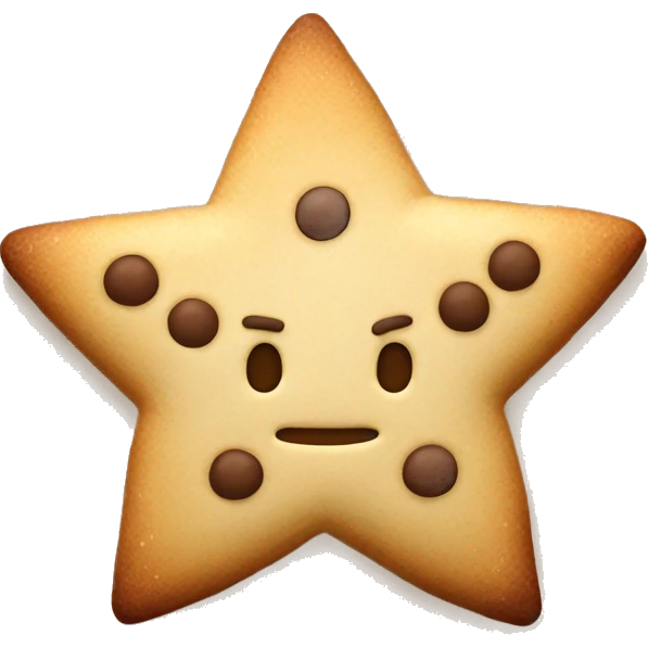 Christmas Cookie with star  emoji