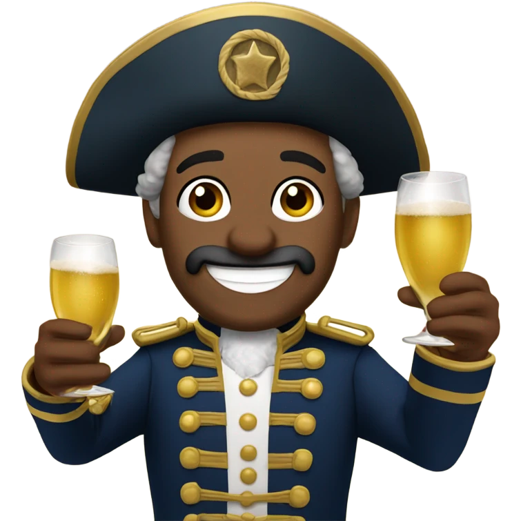 Captain Barbosa toasts happy new year emoji