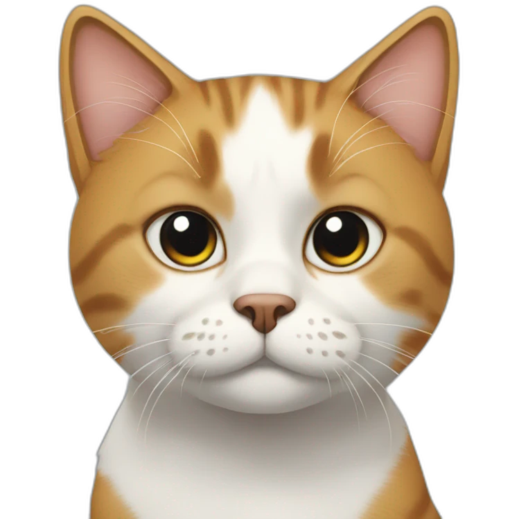 Cat looking at the dog emoji