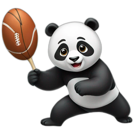 a panda playing sport emoji
