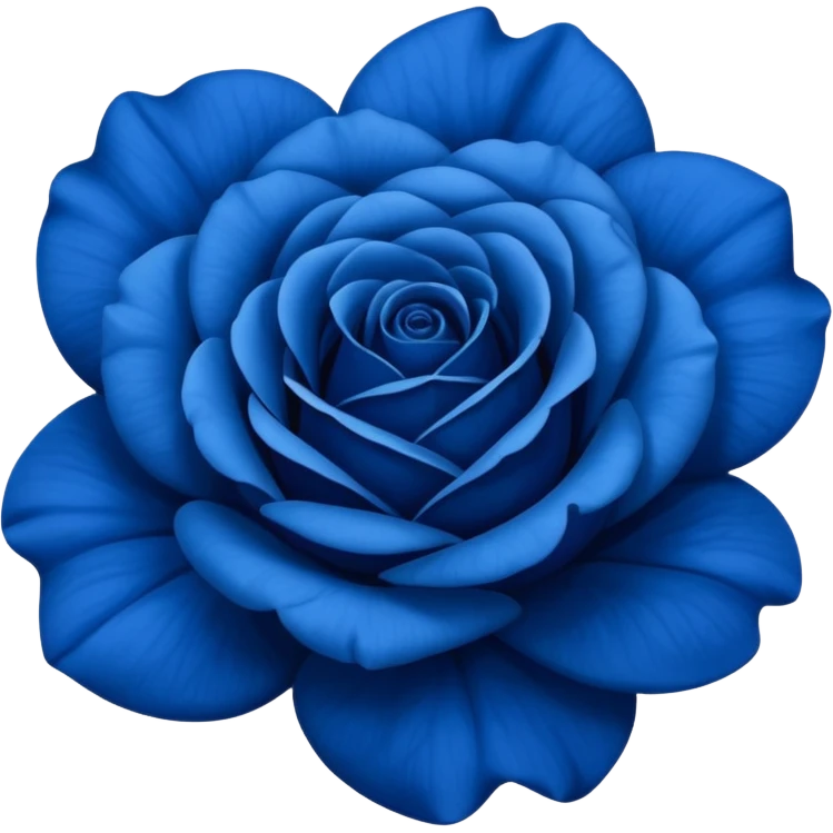 rose shape flower, no stem, now make it a vibrant and bold and darker shade of blue emoji