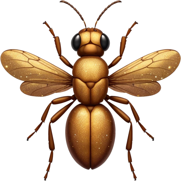 glitter insect cheap brown emoji