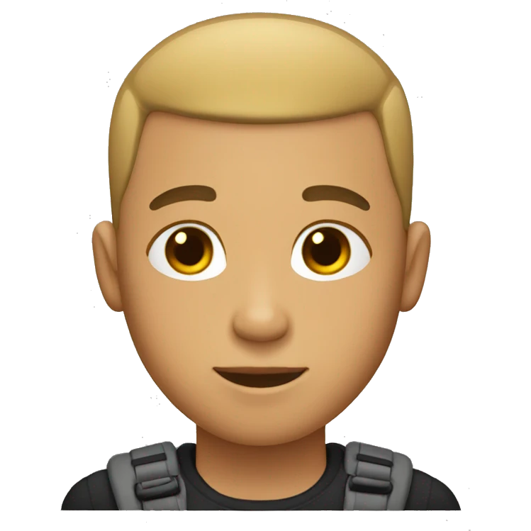 light skin guy with buzz cut emoji