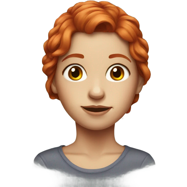 portrait of red haired girl emoji