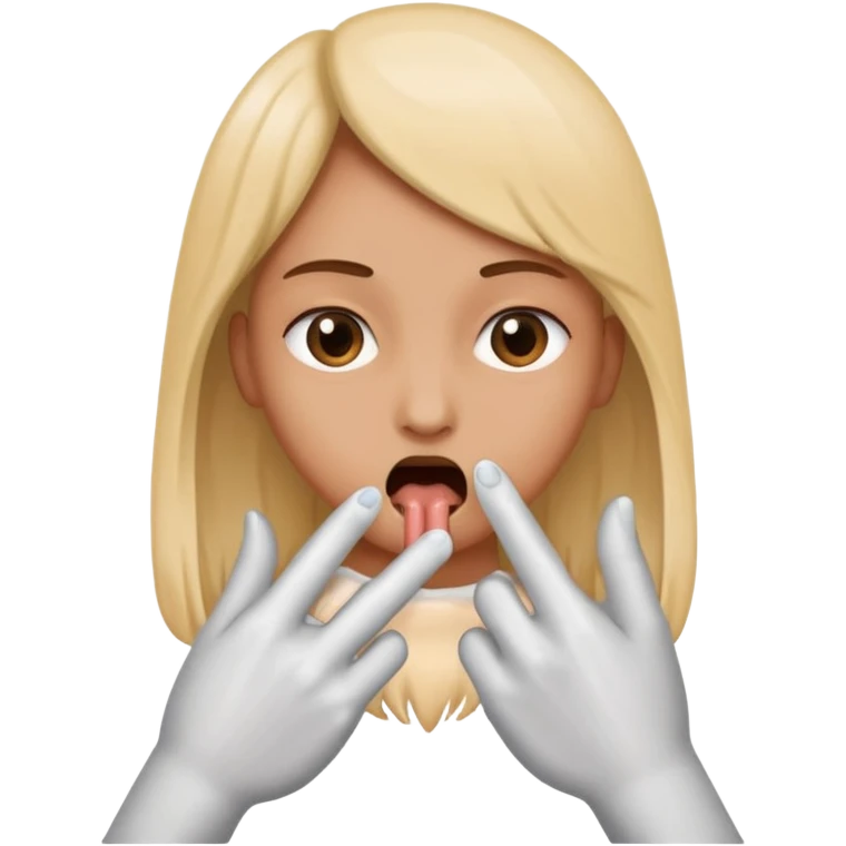 Putting my finger inside my vagina with secretions coming out emoji
