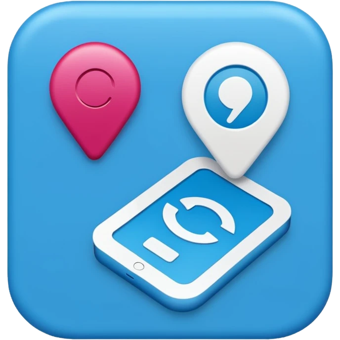 Ozon order pickup point in the brand's blue (digital blue) and raspberry colors emoji