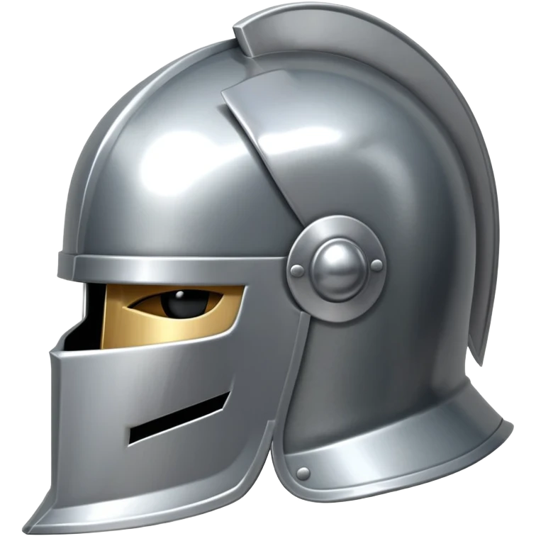 shiny glossy knight metal helmet emoji