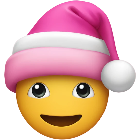 Pink Christmas hat  emoji