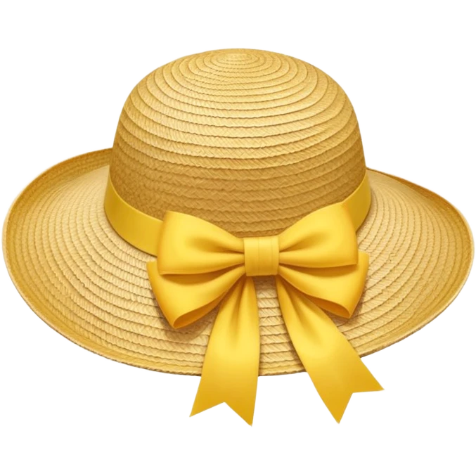 sun hat with a yellow bow emoji